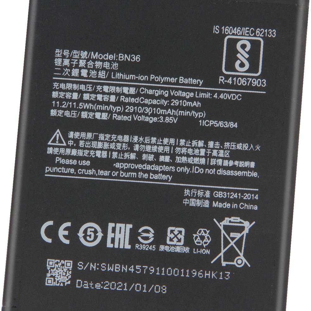 NEW Replacement Battery For Xiaomi 6X MiA2 Mi A2 BN36 Phone Battery With Tools 3010mAh