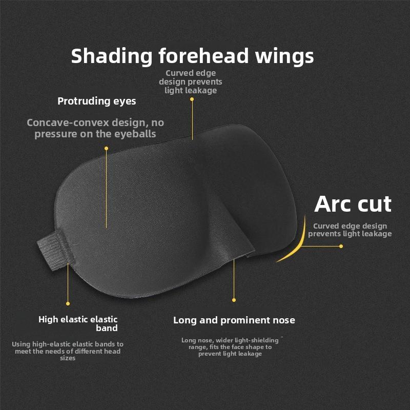 3D Contour Sleep Mask for Men Women No Pressure Memory Foam Breathable Travel Blindfold with Adjustable Strap Block Out Light