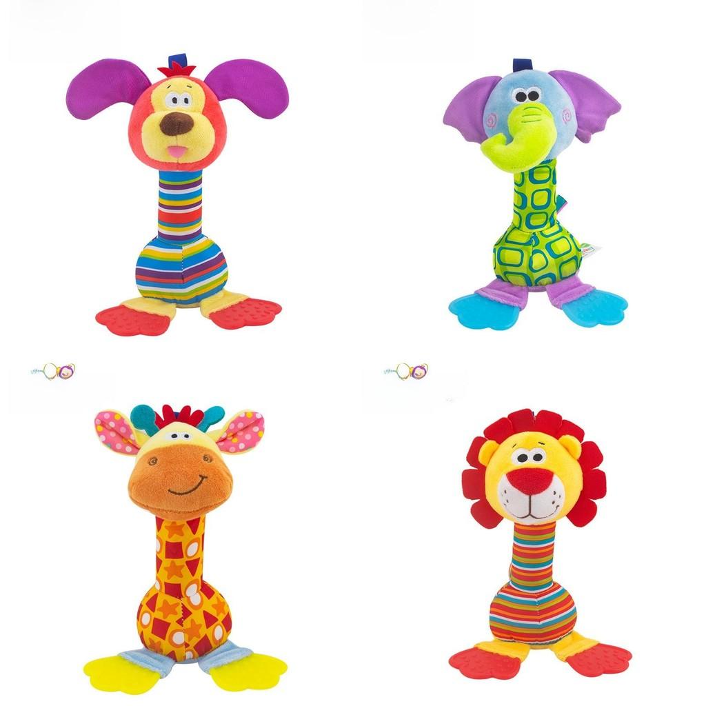 Elephant Lion Plush Rattle Toy With Sensory Development For Infants And Toddlers