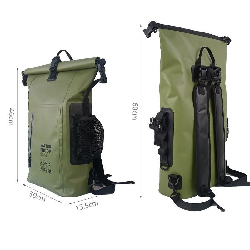 25L Wasserdichte Strandtasche für Outdoor-Reisen Wandern Radfahren Wasserdichter Motorradrucksack Trockentasche