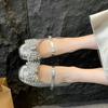 French rhinestone bow Mary Jane shoes women's 2025 new beautiful ballet shoes evening gentle shallow mouth single shoes