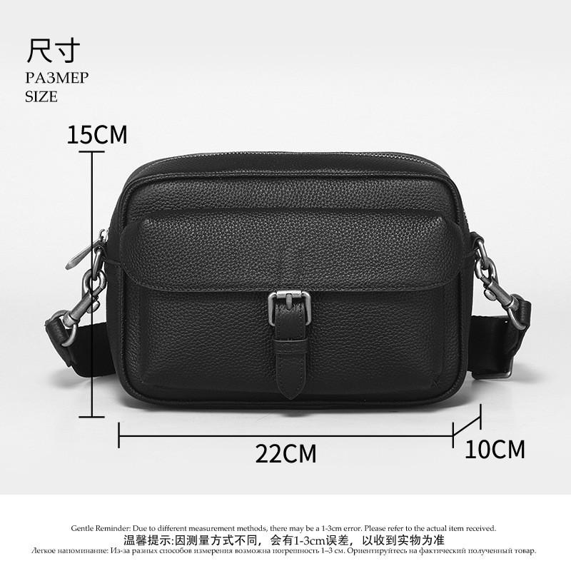 Horizontal Shoulder Bag Men Crossbody With Lid Style Big Brand Simple