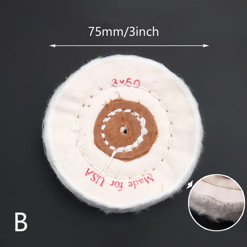 3/4/5/6/7/8" Wheels Buffing Polishing Wheel Cotton Lint Cloth Buffing Wheel Gold Silver Jewelry Mirror Polishing Wheel Flannelette
