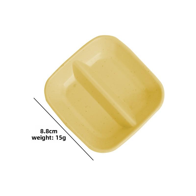 Creative Double-Compartment Seasoning Dish for Home Kitchens