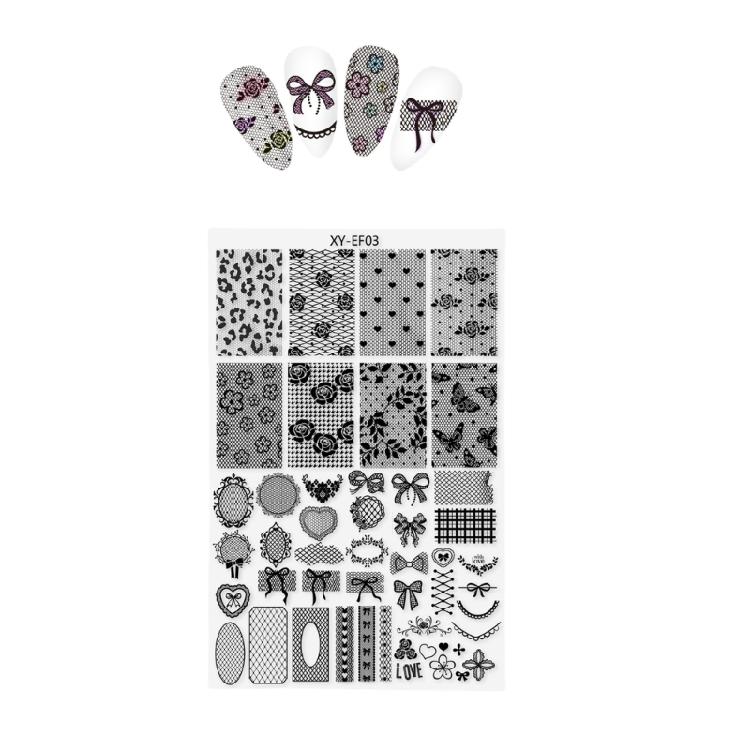 Professional Nail Stamping Plate Showcasing Beautiful Oriental Pattern Nail Art Stamper for Unique Nail Designs