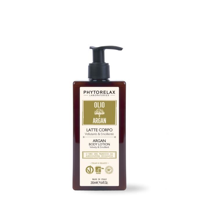 Lotion corporelle - Phytorelax - Huile d'Argan - 250 ml - Tous types de peau - Texture lotion