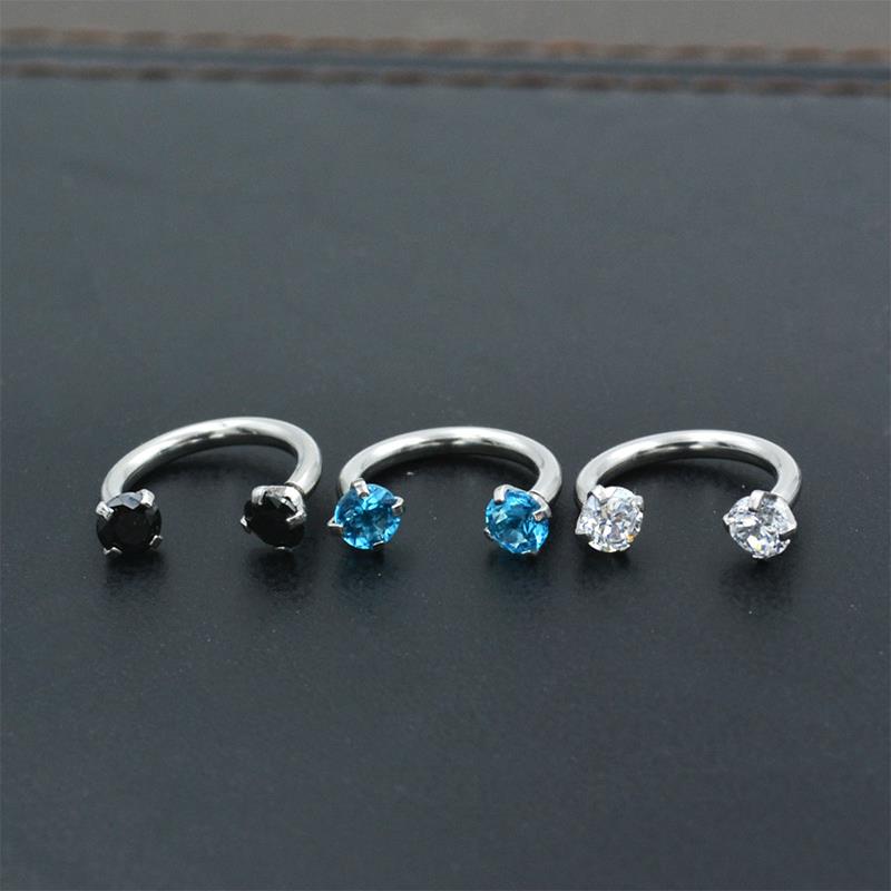 Diamday Anneau Nez Piercing 18G 16G Clicker Articulé Segment Septum