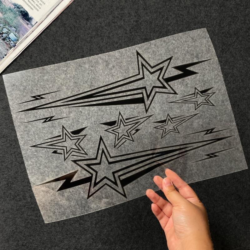 Meteor Motorcycle Vinyl Sticker Waterproof Non-fading 1 Set for Scooter Side Panel Rider Gift Decoration