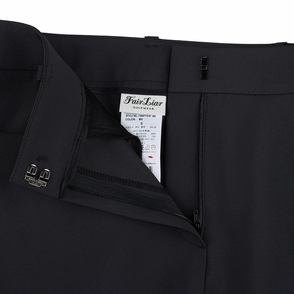 FAIRLIAR GOLF Lace Slit Bootcut Pants (Black)