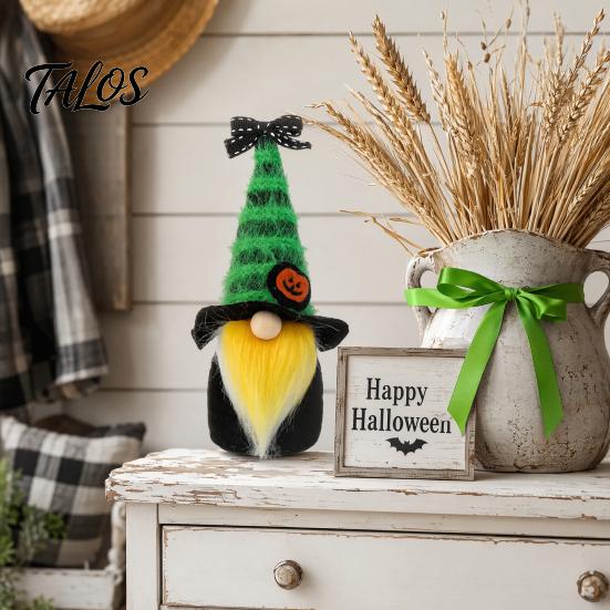 Unique Halloween Ornaments Gnome Decor, Cute Gradient Ghost Figurine, Faceless Statue Holiday Decorations for Party Shelf Table, Spooky Ornament Home