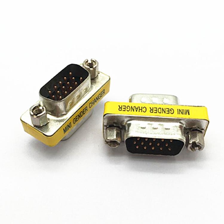 VGA Male-to-Male 15-Pin Extension Adapter Connector