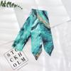 New Summer 130*7 Ins Small Hairband Lovely Print Long Silk Scarf Wrist Ribbon Skinny Scarf For Women
