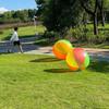 60cm Rainbow Inflatable Beach Ball - Extra Large Colorful Toy for Kids, Pool, Lawn, and Outdoor Games