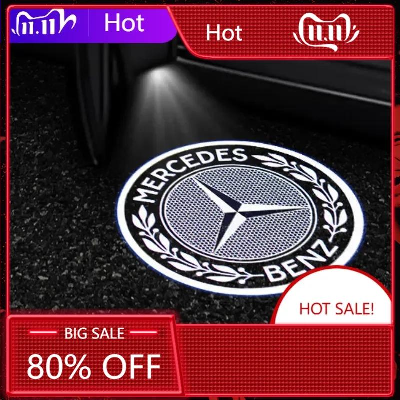 C200 E200 Für Mercedes Benz 2 Stück/Set Autotürlicht Laser Logo Dekor Projektionslampe Mercedes Benz A B C M ML GLA GLS E-Klasse