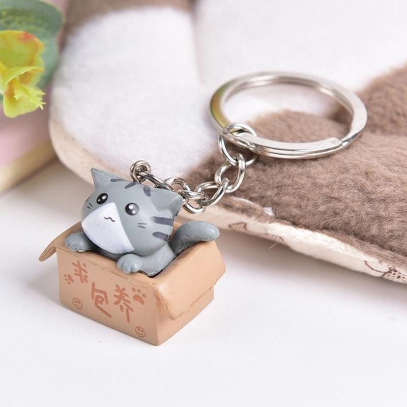 Happy Cats Keychain Small Key Holder Lovely Stylish Pendant for Versatile Daily Accessories Backpack and Gifts  Ornament