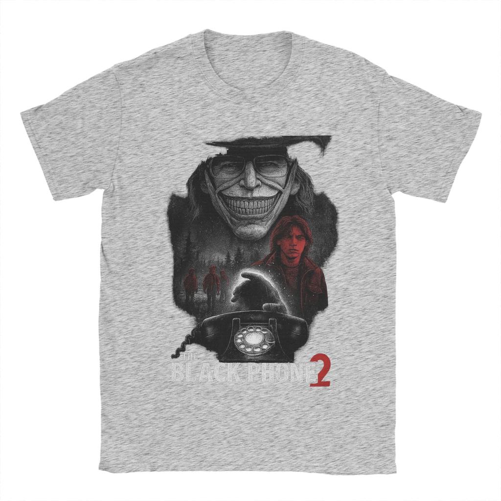 Men Women's T-Shirt Black Phone 2 Movie T-Shirts Novelty  Summer Tee Shirt Y2K Funny Custom Logo Cotton Tops Plus Size 5XL