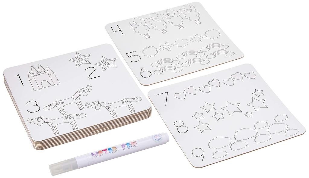 Little Fellows Water Coloring Kit with Water Pad Fairy Unicorn Brush, & Pen, FRC-38P3417