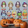 Halloween Candy Bag for Kids - Creative Pumpkin Gnome Design Handbag In Non-woven Fabric