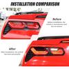 ABS Black Rear Tail Light Lens Taillight Kit Fit For Chevrolet Corvette C7 2014- Car Exterior Taillight Protection Cover Accessories