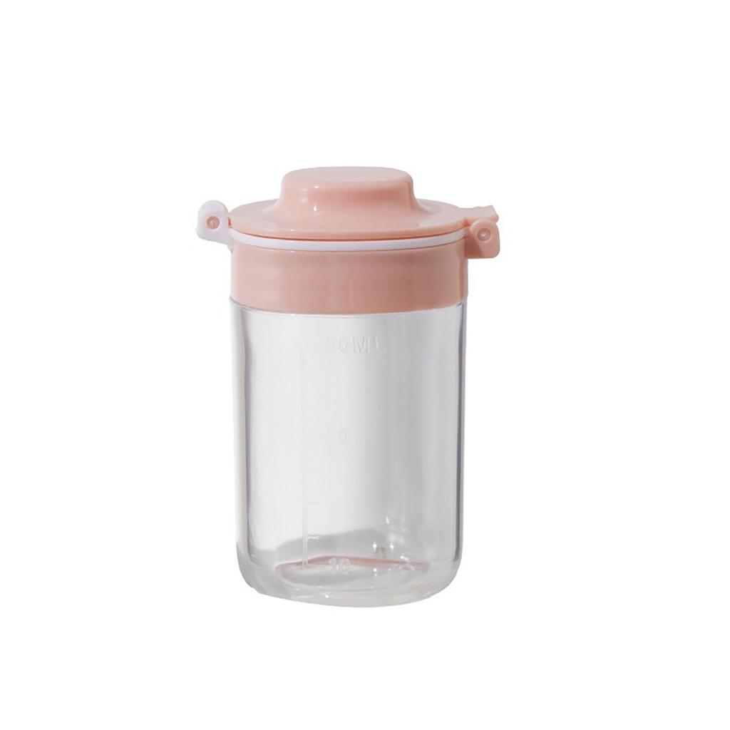 80ml Double Lid Portable Baby Formula Dispenser Travel Milk Formula Storage Bottle Salt Seasoning Containers Feeding Essentials