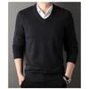 Men S Winter Thick V Neck Long Sleeve Pullover Knit Sweater