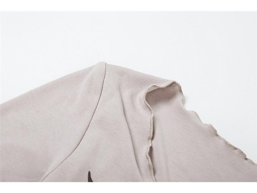 European Style Slim Fit Women's Cropped Long Sleeve Round Neck T-Shirt 2023