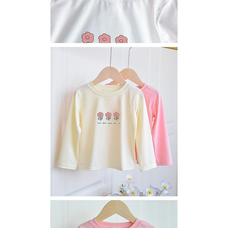 Cute Sweet Kids Girls Long Sleeve Casual Basic T Shirt Daily Top