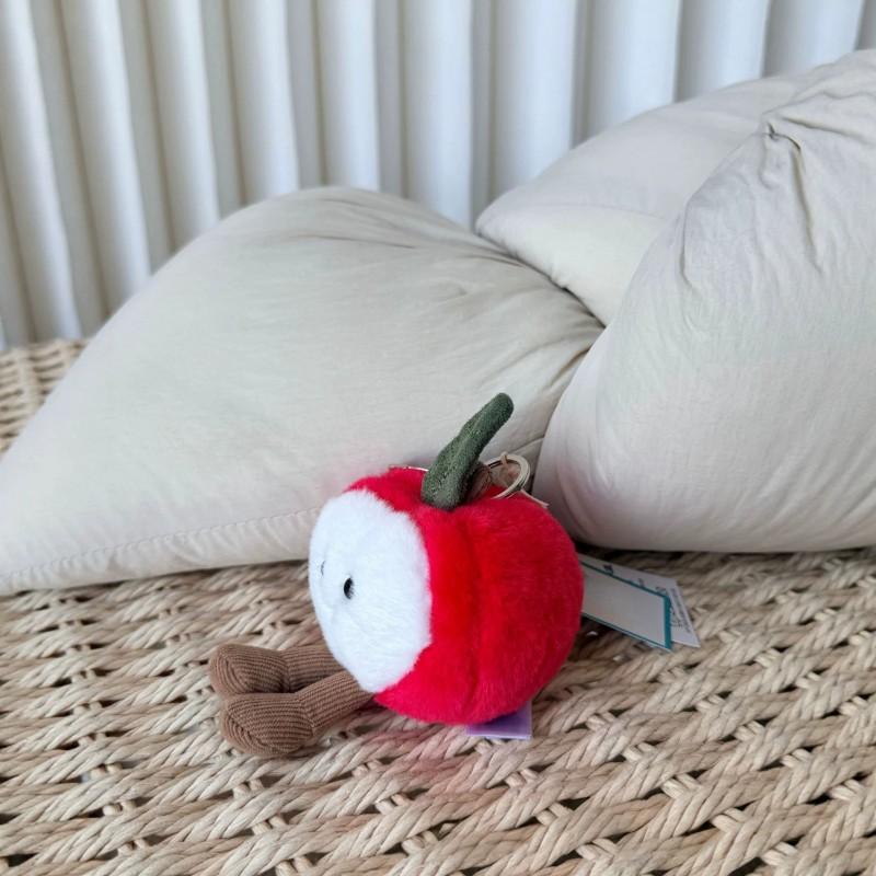 Plush Fruit Keychain Charm Bags Purse Accessory Soft Stuffed Toy Decor Teens Adults