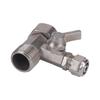 Threaded Faucet Branch Fitting 3 Way Metal Water Split Piece with Shutoff Control for Filter and Kitchen Use Tasks