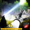 New High Power LED Flashlight Waterproof Fishing Lantern Torch USB Rechargeable Powerful Spotlight Searchlight Camping Lamp