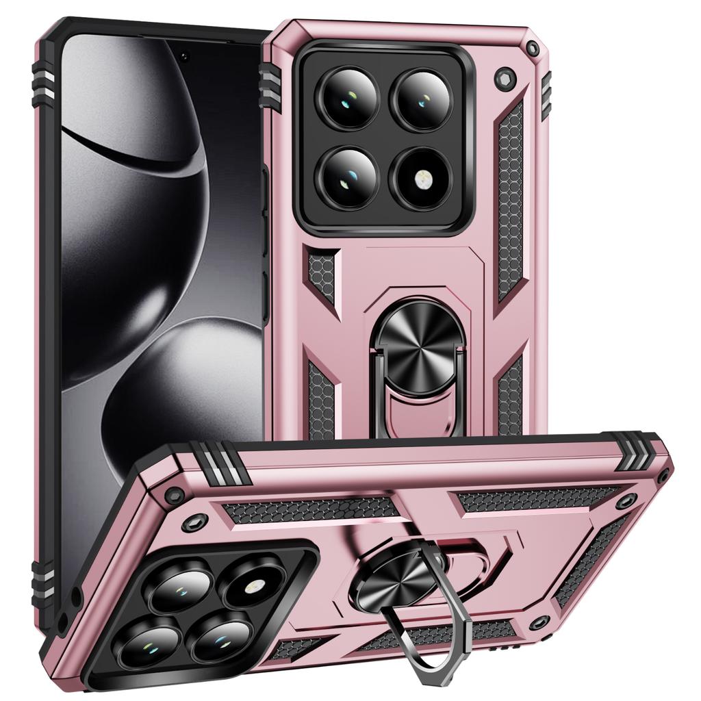 For Xiami Mi 14T Pro Shockproof Folding Armor Case For Xiami Mi 14T Stand Holder Ring Cover