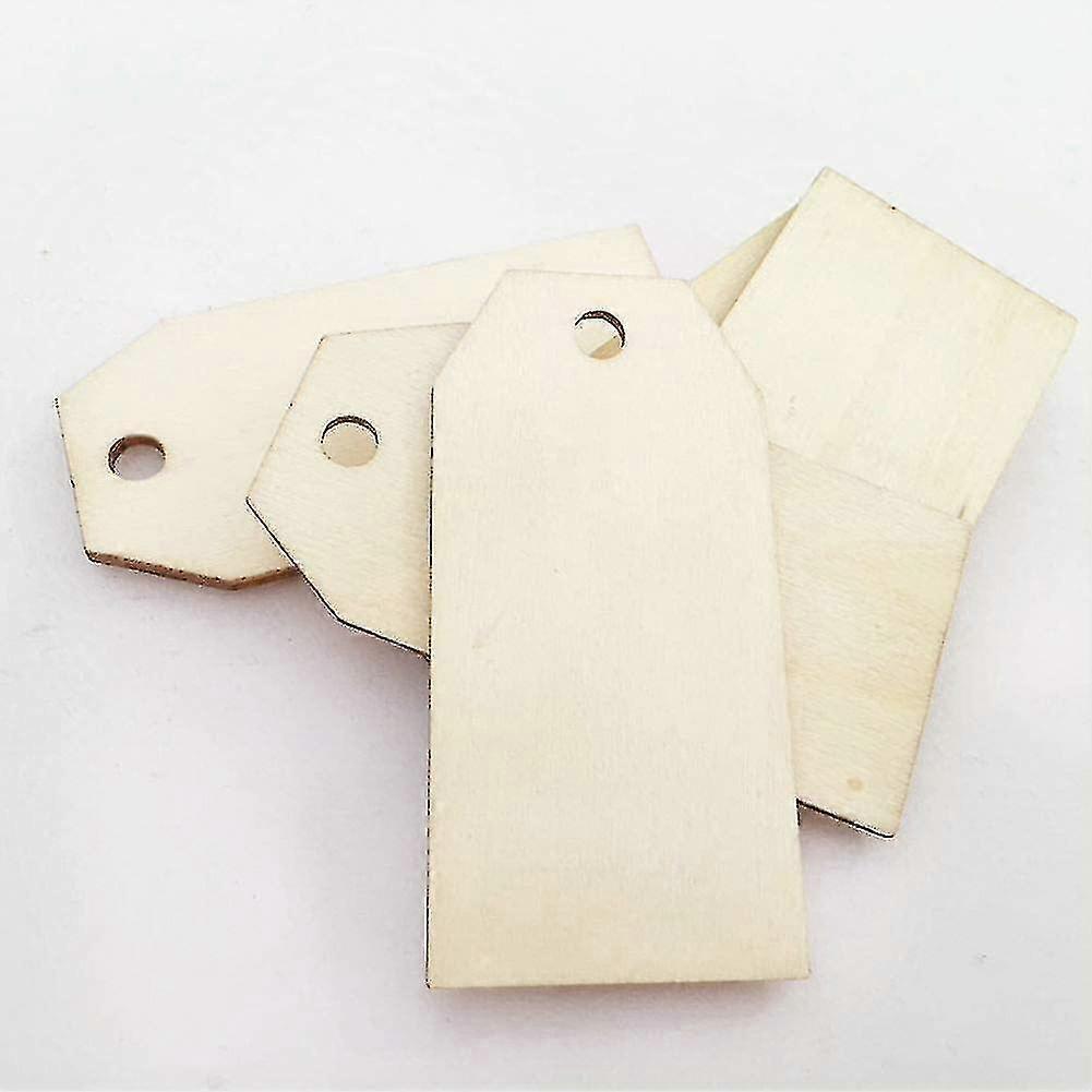 Pack Of 50 Blank Wooden Gift Tags For Gift Party Bags, Wine Bottles, Crafts, Home Decor