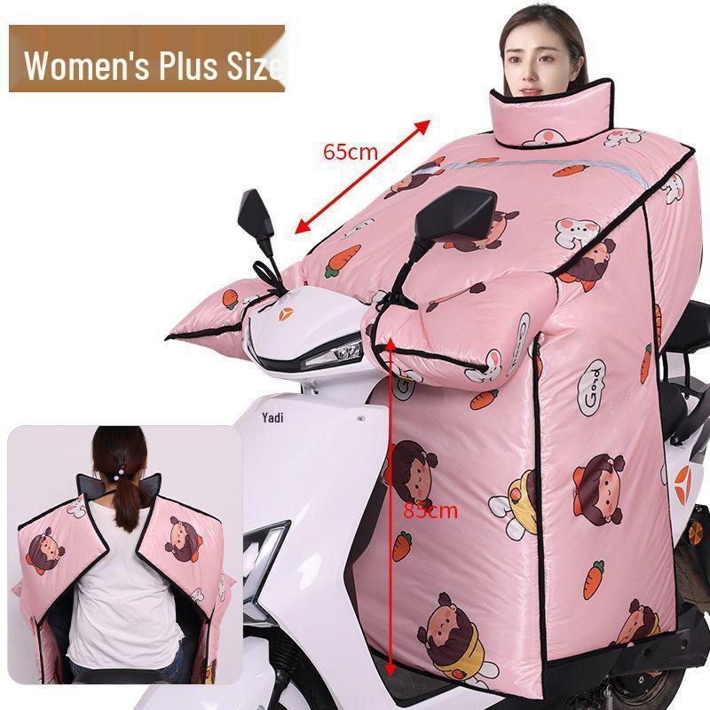 Extra großer, fleecegefütterter, winddichter und wasserdichter Winterschutz für Dreirad/Motorrad