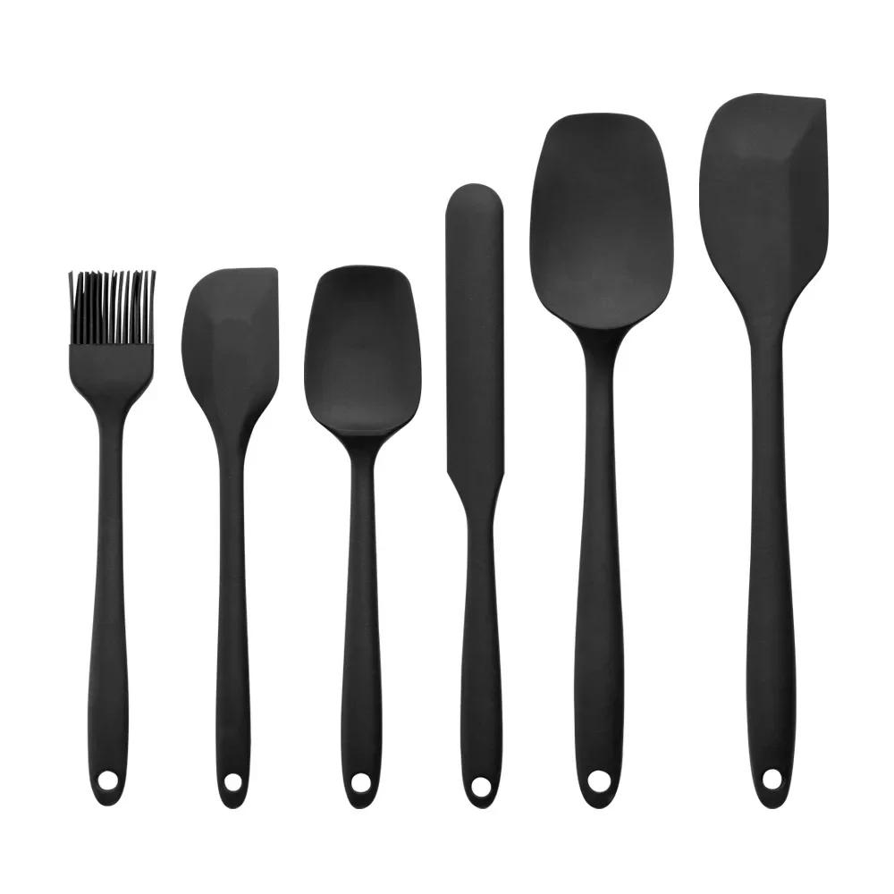 Silicone Spatula Set Food Grade Nonstick Heat Resistant Spatula Rotary Knife for Cooking Baking Stirring Baking Tools