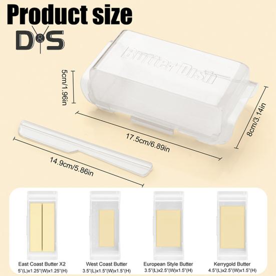 Butter Keeper Box with Lid Cutter Leak-Proof Butter Storage Container for Fridge French Butter Dish Countertop Butter Box Home Kitchen Accessories