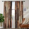 3D 2pcs Metal Wooden Accessories Wooden Door Printed Curtains Living Room Bedroom Decoration 3D Digital Printing Curtain Home De