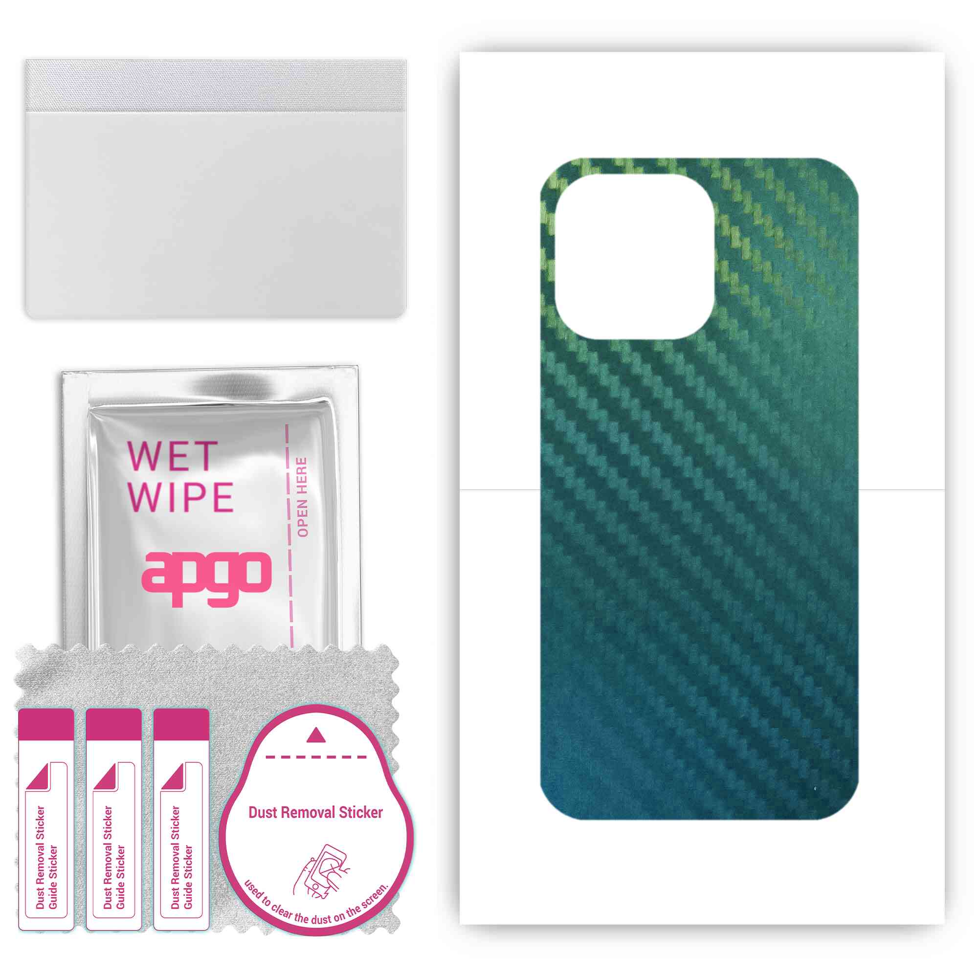 

Apgo Protective Skin Sticker for the back compatible with Cubot P80, Wrap Film, Foil, Vinyl - Pattern Carbon Chameleon CAKA1