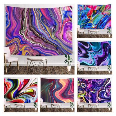 Psychedelic Tapestry Aesthetic Room Decor Accessories Beach Towel Macrame Wall Art Hanging Decoration Boho Tapestries Polyester