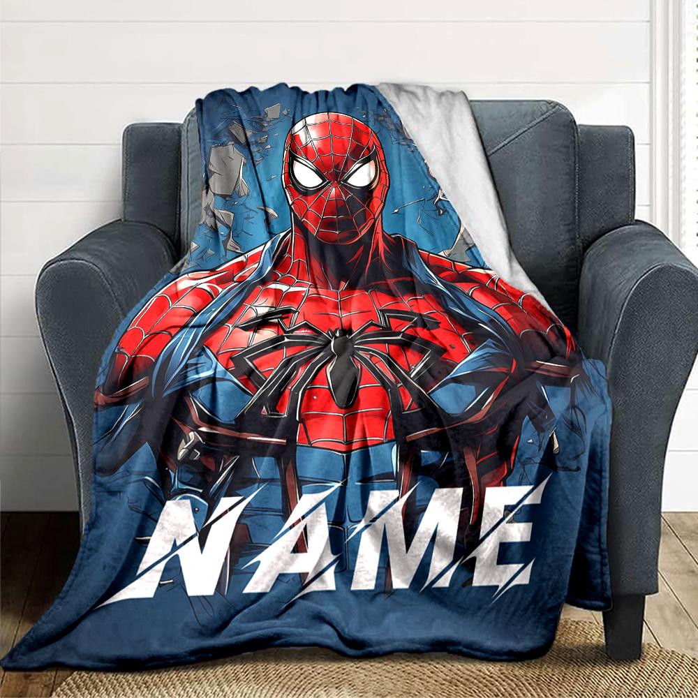 Custom Name "Spider-Man: Web Heroes" blanket for Couch & Bed, Plush Cozy Fuzzy Blanket Super Soft & Warm Blankets for Fall and Winter. 090816