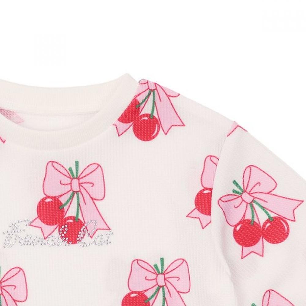 Wh Ribbon Cherry Cat Ts Q52dst020 W1