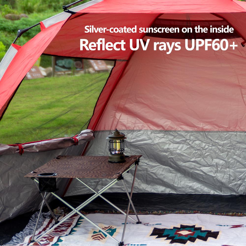 Outdoor 3-4P One-Touch Camping Tent Quick Automatic Opening Beach Fishing Tent Family Travel Picnic Park Anti-UV Shade