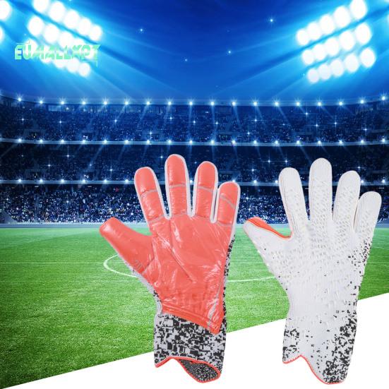 1 Pair Soccer Goalie Gloves Wear-resistant Impact Resistant Non-slip Texture Breathable Strong Grip Goalkeeper Gloves Goalie Gloves Sports Supplies