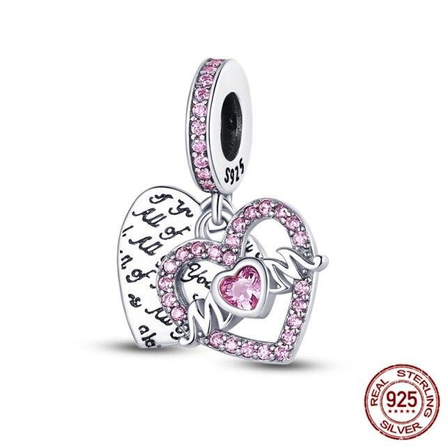 Charm Bead Fit  Bracelet DIY Dangle Charms For Mom Son Daughter Sister Friends Lover