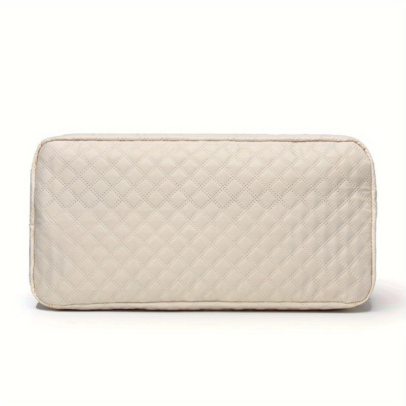 Resväska i nylon med rombmönster, stor kapacitet, sport-gymväska med separat skofack, bärbar weekendväska, övernattningsväska, kabinväska