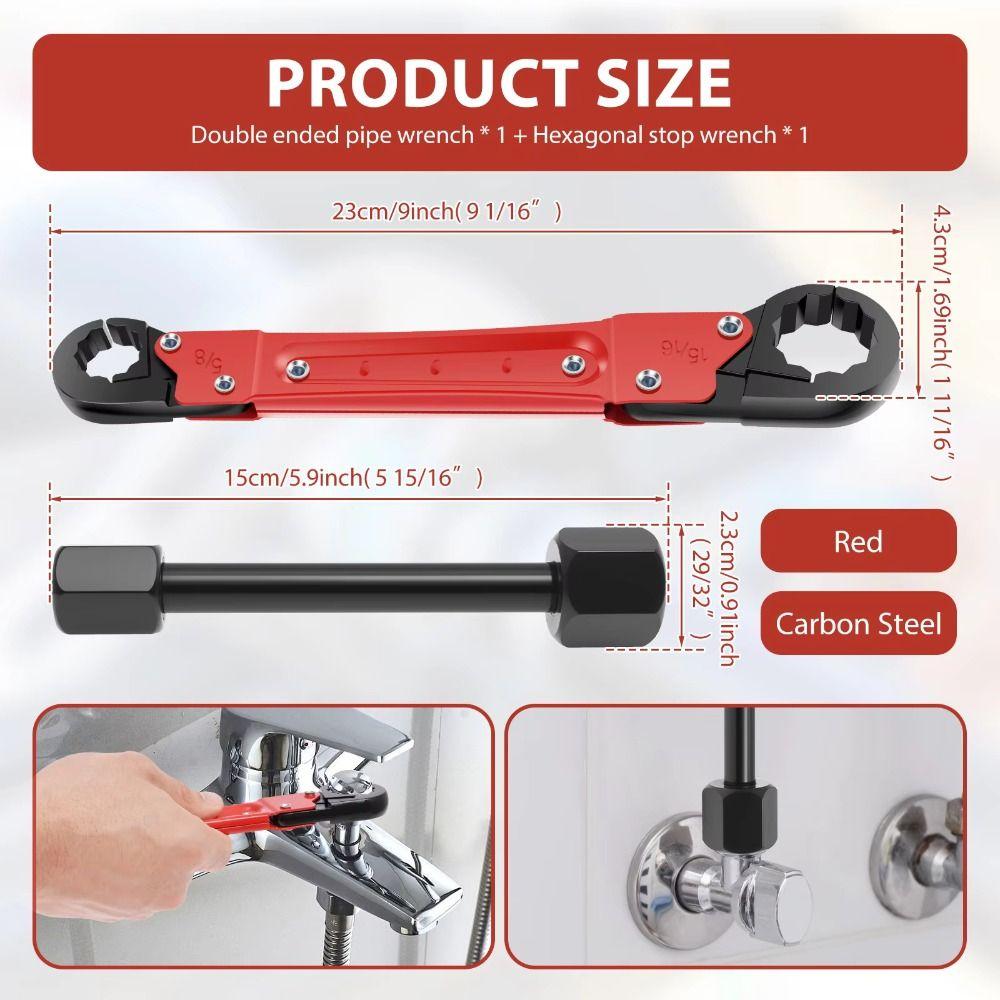 Adjustable Jaw Pipe Tool Removal Durable Construction Plumbing Wrench Tool  Sink Pipes