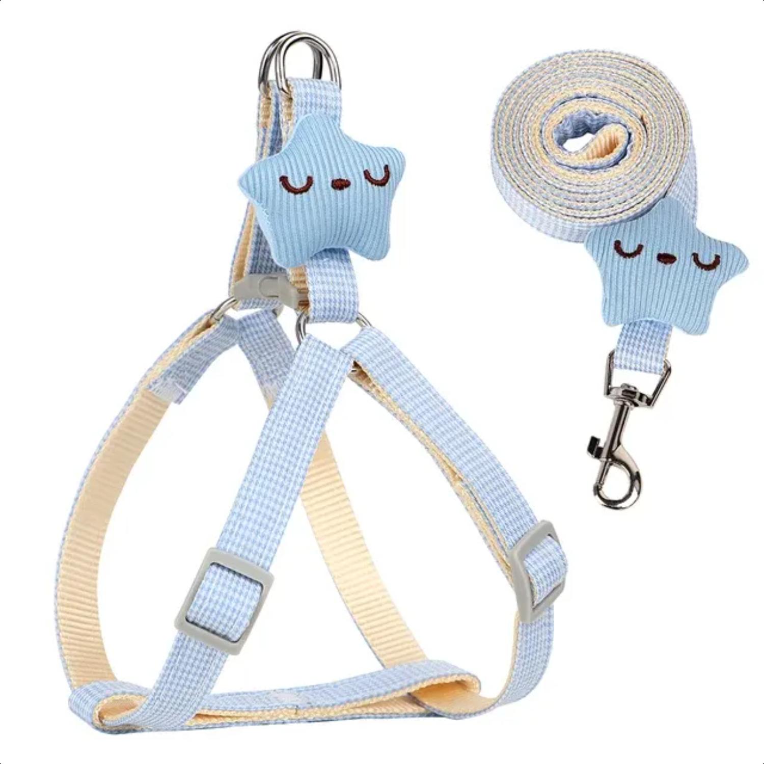 

Новый стильный, безопасный и надежный жилет с маленькими точками, регулируемым нагрудным ремнем и поводком - очаровательный и практичный выбор для M