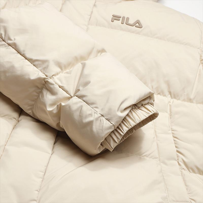 Fila Original Trendy Versatile Soft Comfortable Warm Loose Short Down Jacket Women Jacket Wheat-Straw F51W549905FBG