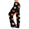 Women's Drawstring Halloween Print Trousers Casual Pants