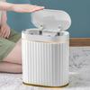 Smart Sensor Trash Can For Kitchen Garbage Tin For Bathroom Light Luxury Family Living Room Cracks Trash Bin Cubo Basura