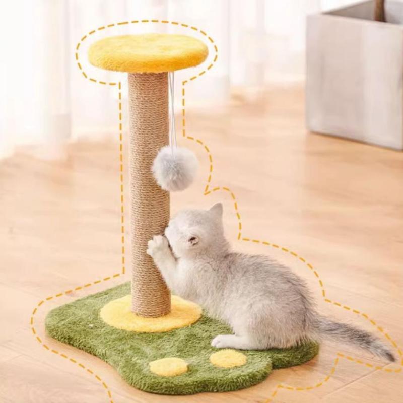 3-Layers Cats Toys Scratching Post Sisal Rope Three Pillars For Kitten Grind Claw Cat Climbing Frame Posts Pet Furniture